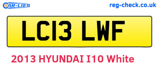 LC13LWF are the vehicle registration plates.