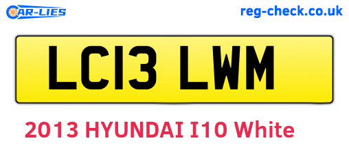 LC13LWM are the vehicle registration plates.