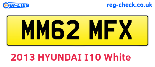 MM62MFX are the vehicle registration plates.