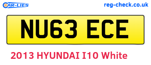 NU63ECE are the vehicle registration plates.