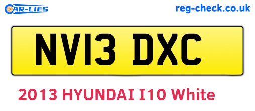 NV13DXC are the vehicle registration plates.