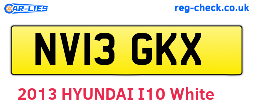 NV13GKX are the vehicle registration plates.