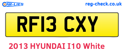 RF13CXY are the vehicle registration plates.
