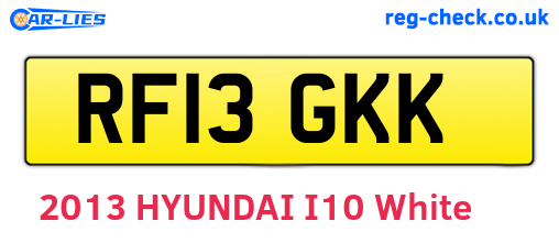 RF13GKK are the vehicle registration plates.