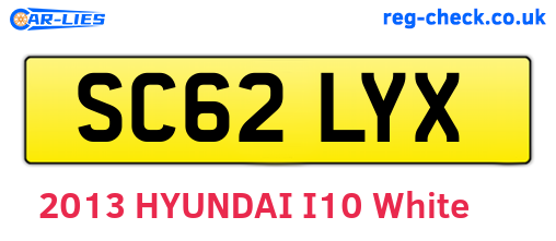 SC62LYX are the vehicle registration plates.