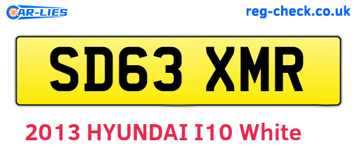 SD63XMR are the vehicle registration plates.