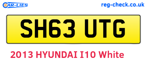 SH63UTG are the vehicle registration plates.