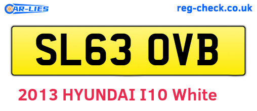 SL63OVB are the vehicle registration plates.