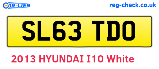 SL63TDO are the vehicle registration plates.