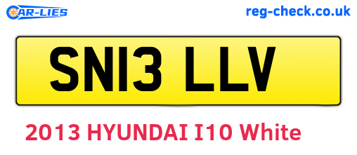 SN13LLV are the vehicle registration plates.