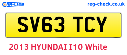 SV63TCY are the vehicle registration plates.