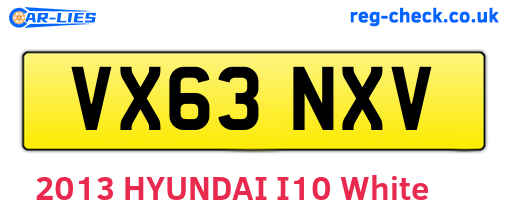 VX63NXV are the vehicle registration plates.