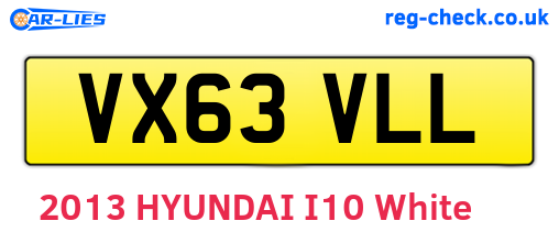 VX63VLL are the vehicle registration plates.