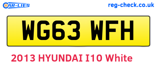 WG63WFH are the vehicle registration plates.