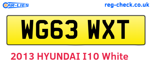 WG63WXT are the vehicle registration plates.