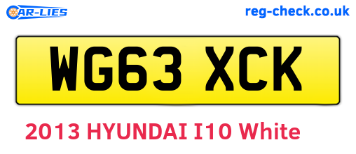 WG63XCK are the vehicle registration plates.