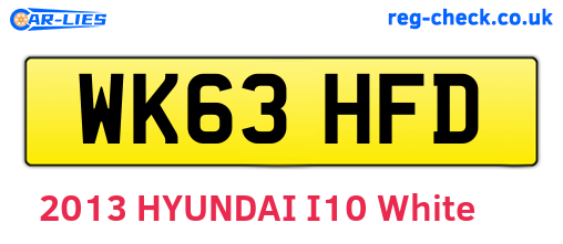 WK63HFD are the vehicle registration plates.