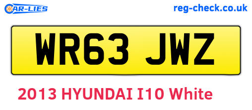 WR63JWZ are the vehicle registration plates.