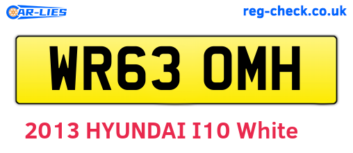 WR63OMH are the vehicle registration plates.