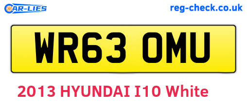 WR63OMU are the vehicle registration plates.