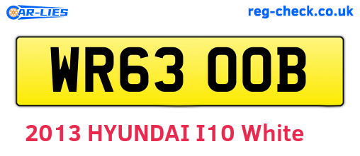 WR63OOB are the vehicle registration plates.