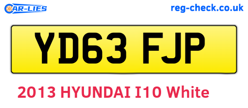YD63FJP are the vehicle registration plates.