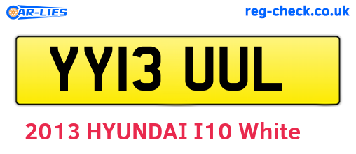 YY13UUL are the vehicle registration plates.