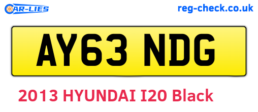 AY63NDG are the vehicle registration plates.