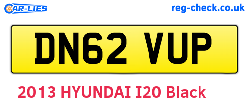 DN62VUP are the vehicle registration plates.