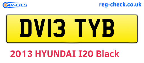 DV13TYB are the vehicle registration plates.