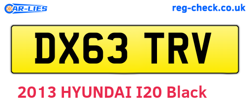 DX63TRV are the vehicle registration plates.