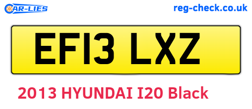 EF13LXZ are the vehicle registration plates.