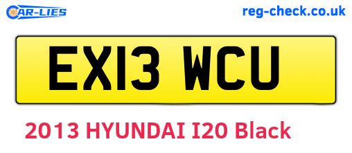 EX13WCU are the vehicle registration plates.