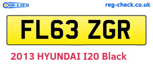 FL63ZGR are the vehicle registration plates.