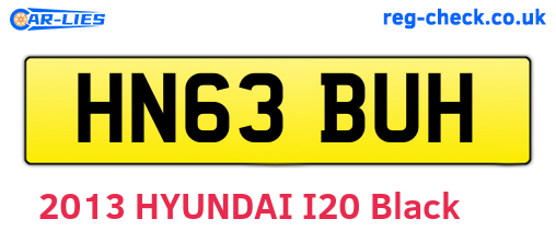 HN63BUH are the vehicle registration plates.