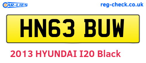 HN63BUW are the vehicle registration plates.