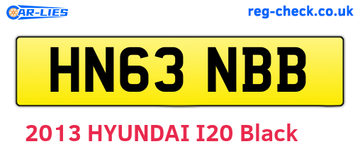 HN63NBB are the vehicle registration plates.