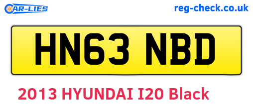 HN63NBD are the vehicle registration plates.