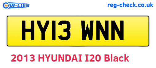 HY13WNN are the vehicle registration plates.