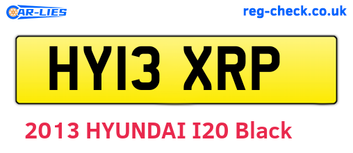 HY13XRP are the vehicle registration plates.