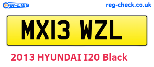 MX13WZL are the vehicle registration plates.