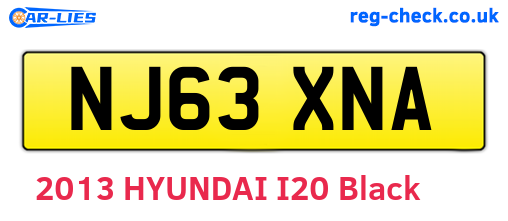 NJ63XNA are the vehicle registration plates.