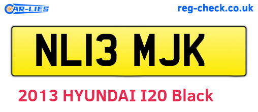 NL13MJK are the vehicle registration plates.