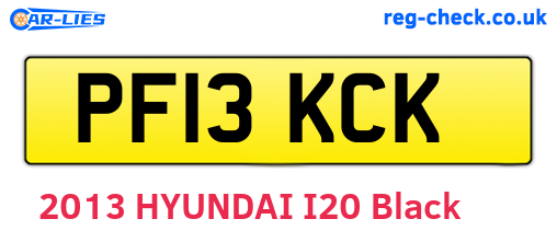PF13KCK are the vehicle registration plates.