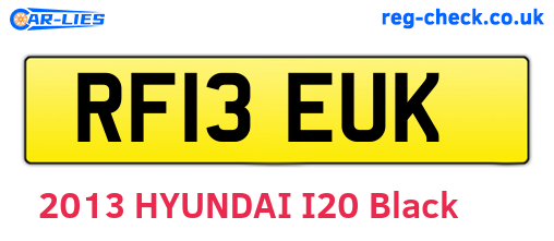 RF13EUK are the vehicle registration plates.