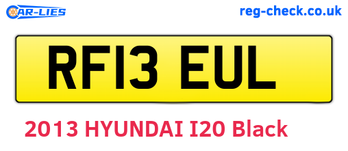 RF13EUL are the vehicle registration plates.