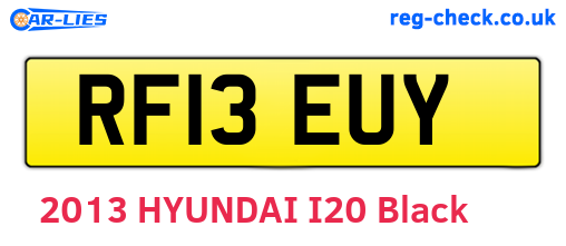 RF13EUY are the vehicle registration plates.