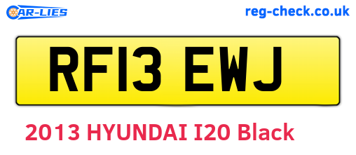 RF13EWJ are the vehicle registration plates.