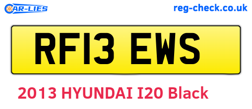 RF13EWS are the vehicle registration plates.