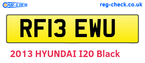 RF13EWU are the vehicle registration plates.